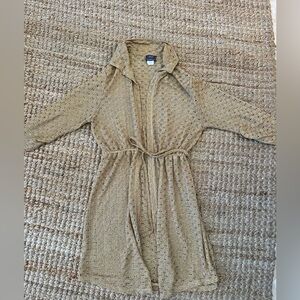 Elif for Jordan Taylor Sheer Gold Coverup EVERYTHING BUT WATER